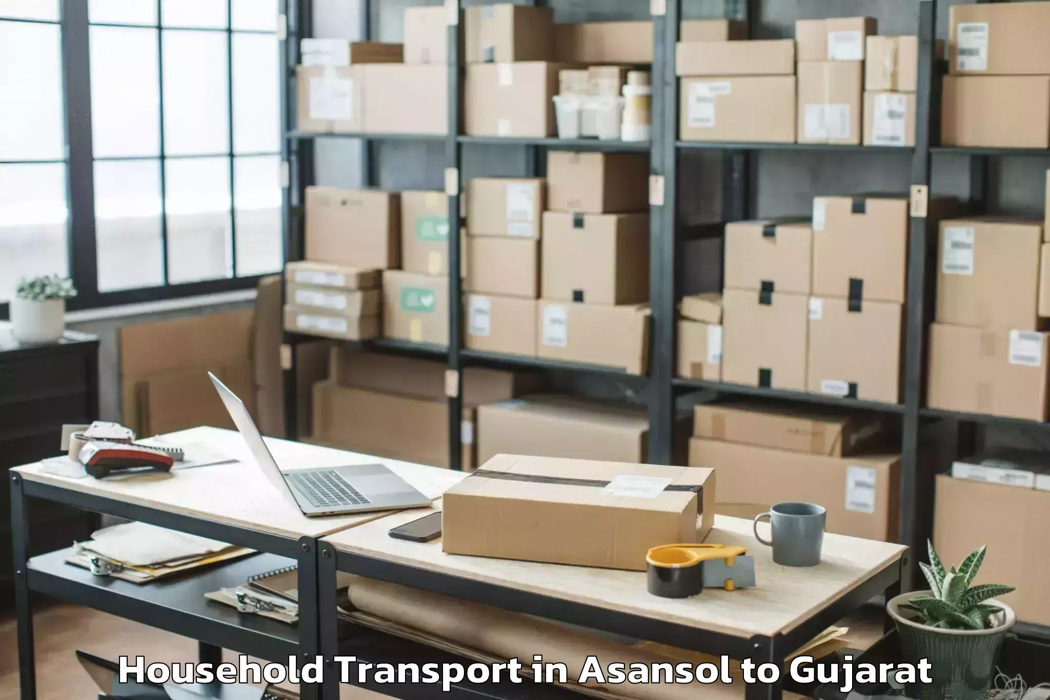 Reliable Asansol to Waghai Household Transport